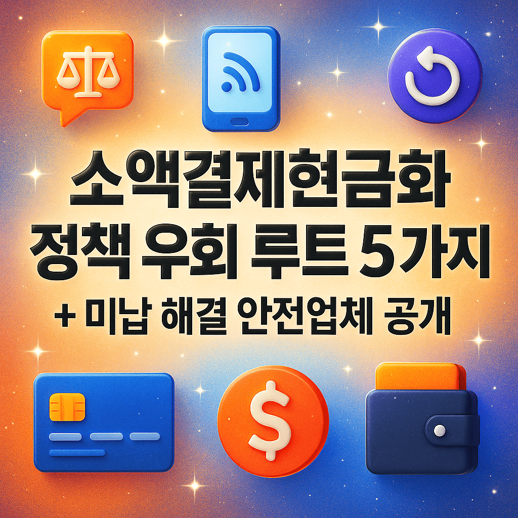[2025 최신] 소액결제현금화 정책 우회 루트 5가지 + 미납 해결 가능한 안전업체 공개