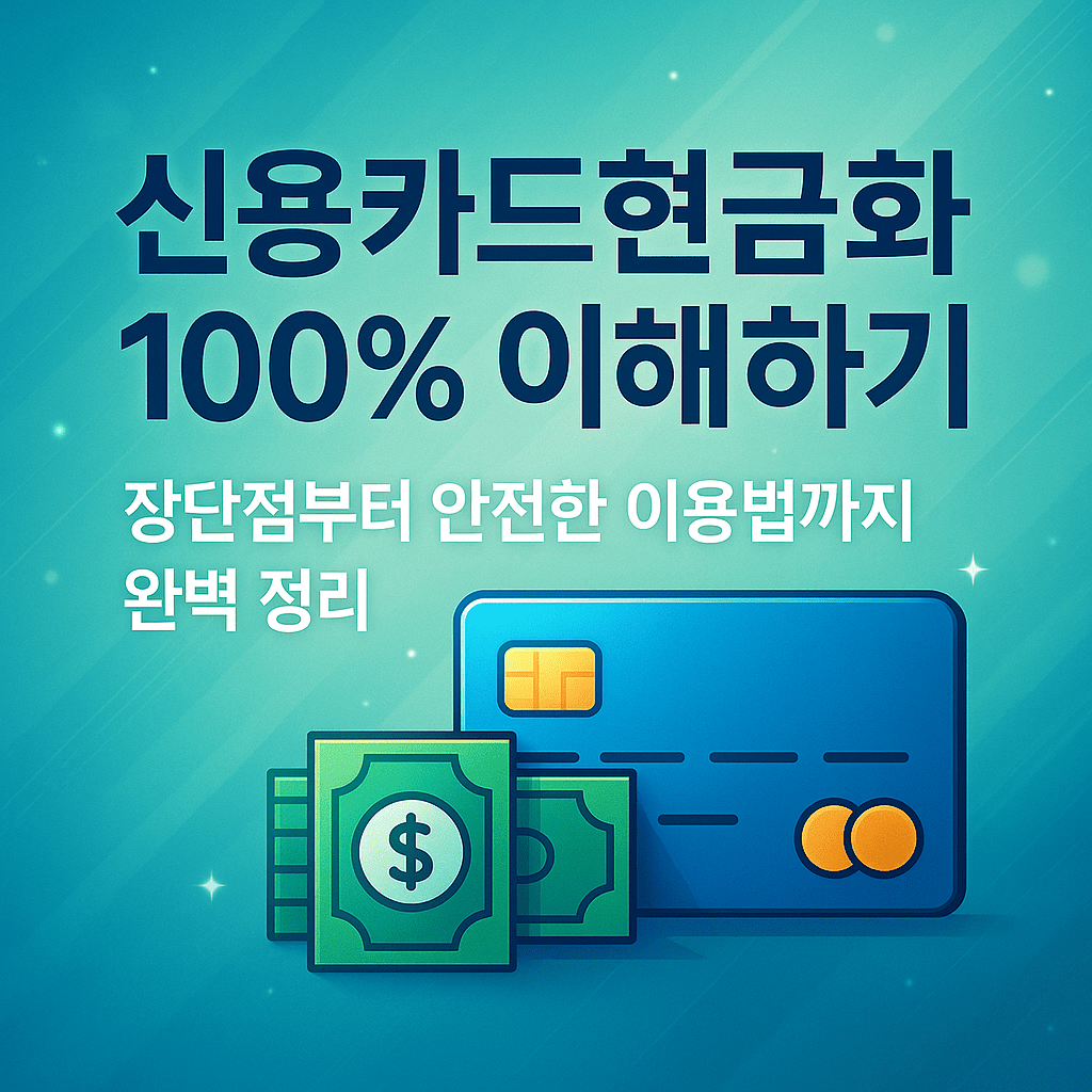 신용카드현금화, 지금 당장 알아야 할 모든 것